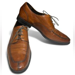Cole Haan Nike Air Cognac Leather Oxford Dress Shoes Mens 11.5